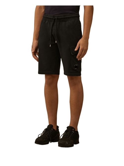 LIGHT FLEECE CARGO LENS SWEATSHORTS C.P. COMPANY | SB704A002246G999
